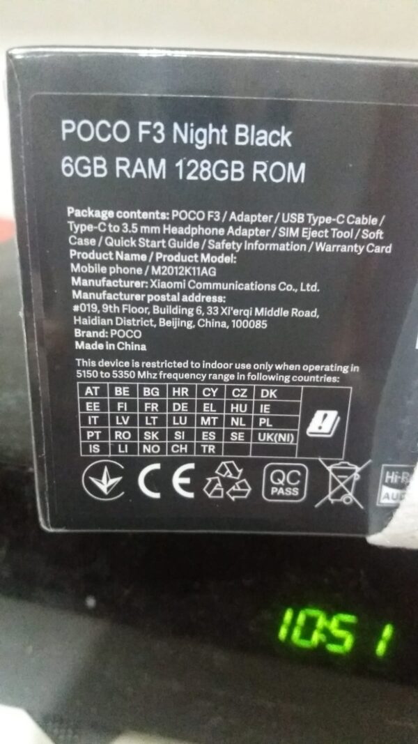 POCO F3 – 6 RAM – 128 GB – PRETO – LACRADO - Imagem 6